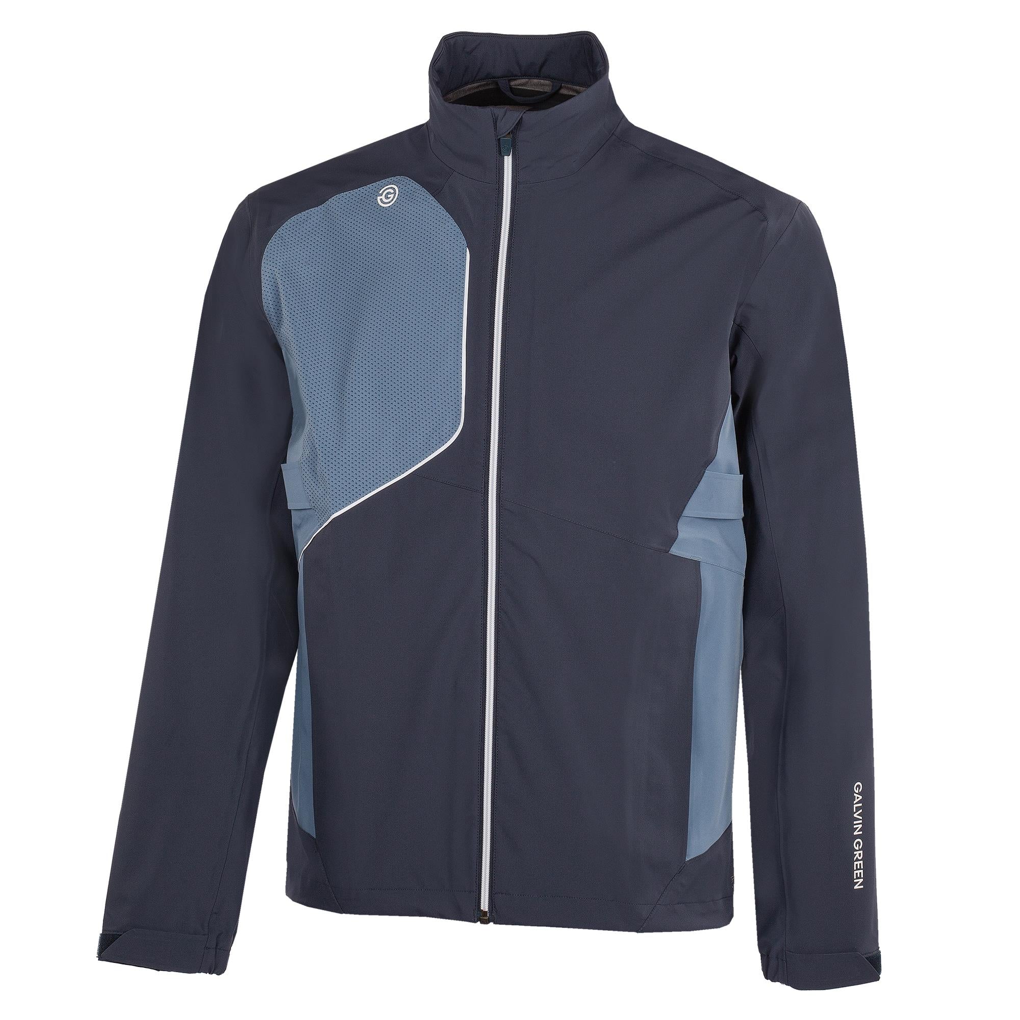 Galvin Green Ames Dryvr Pertex Mens Waterproof Golf Jacket Navy/Moonlight Blue